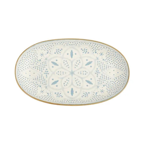 Aleah Ceramic Oval Dish 12x20.5cm Blue