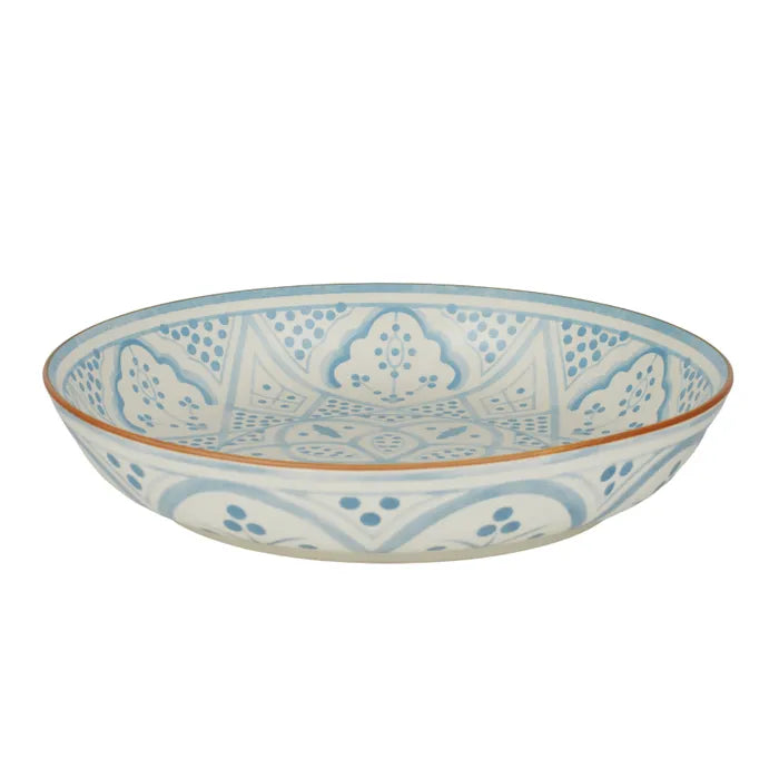 Aleah Ceramic Shallow Bowl 32x6cm Blue