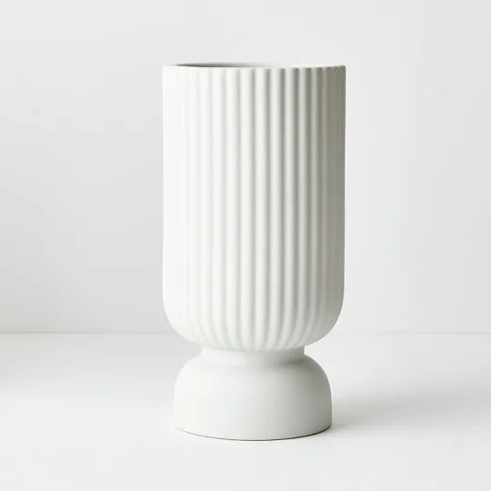 Vase Becca White 30cmh x 15cmd