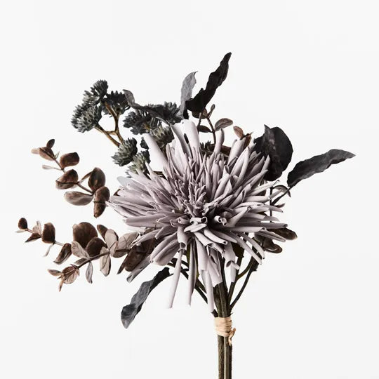Dahlia Mixed Bouquet Grey 28cml