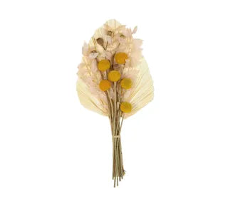 Palm Mini Bouquet 20cm Ivory Mustard