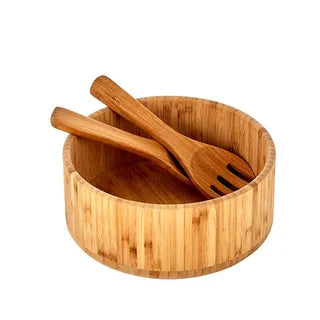 Bayou Bamboo Bowl With Servers 24x10cm