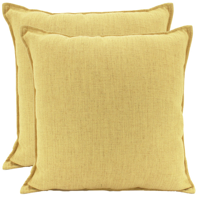 Linen Yellow Cushion 45x45cm
