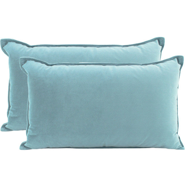 Velvet Cushion Steel Blue 30x50cm