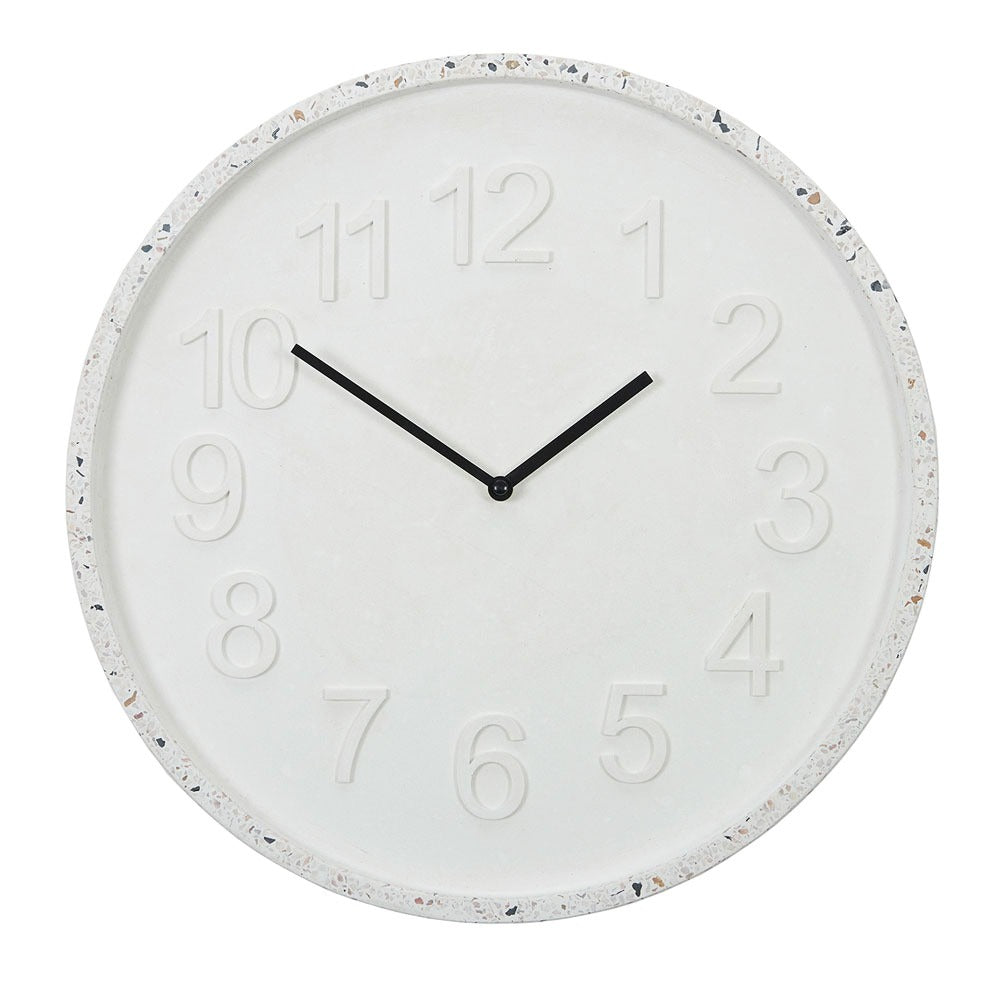 Terrence Terrazzo Clock 41cm White