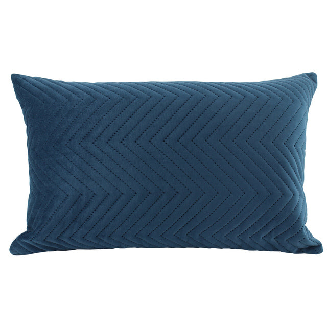 Velvet Quilted Cushion Ocean 30x50cm