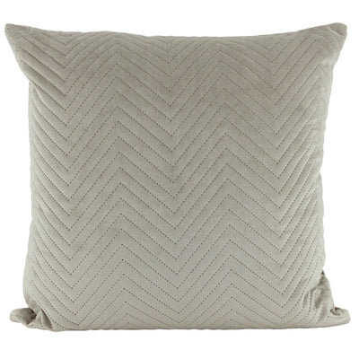 Velvet Quilted Cushion Latte 50x50cm