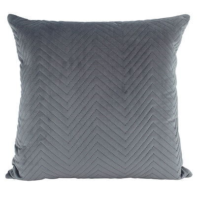 Velvet Quilted Cushion Smoke 50x50cm