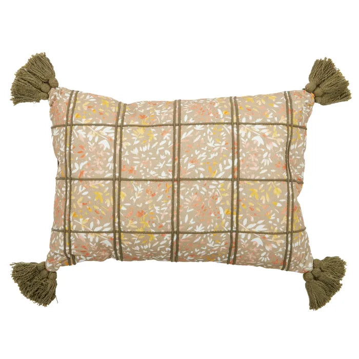 Fall Cotton Cushion 35x50cm Sage