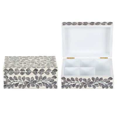 Gia Inlay Jewellery Box 15x20x8cm Grey