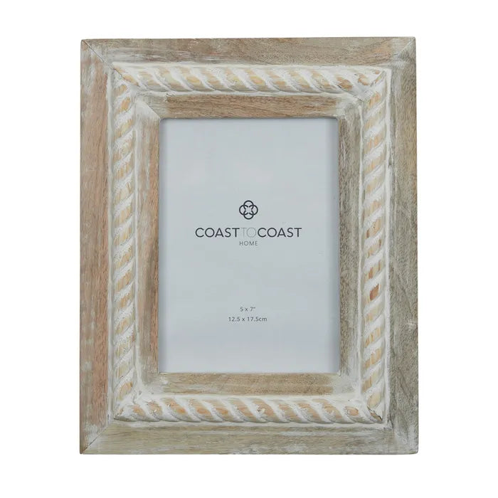 Nautica Wood 5x7 Frame 21x25cm White Wash