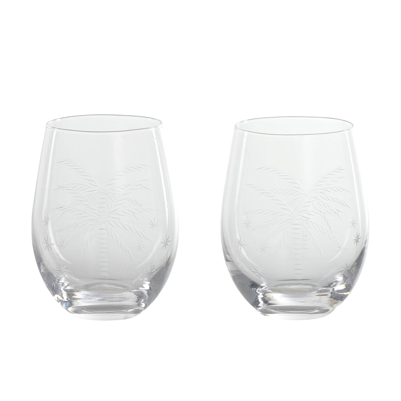 Coco Set of 2 Glass Tumbler 9.5x12cm Clear