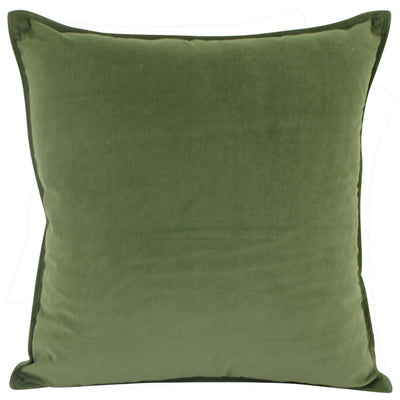 Velvet Cushion Olive 45x45