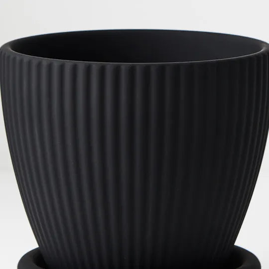 Pot Johanna With Saucer - Black