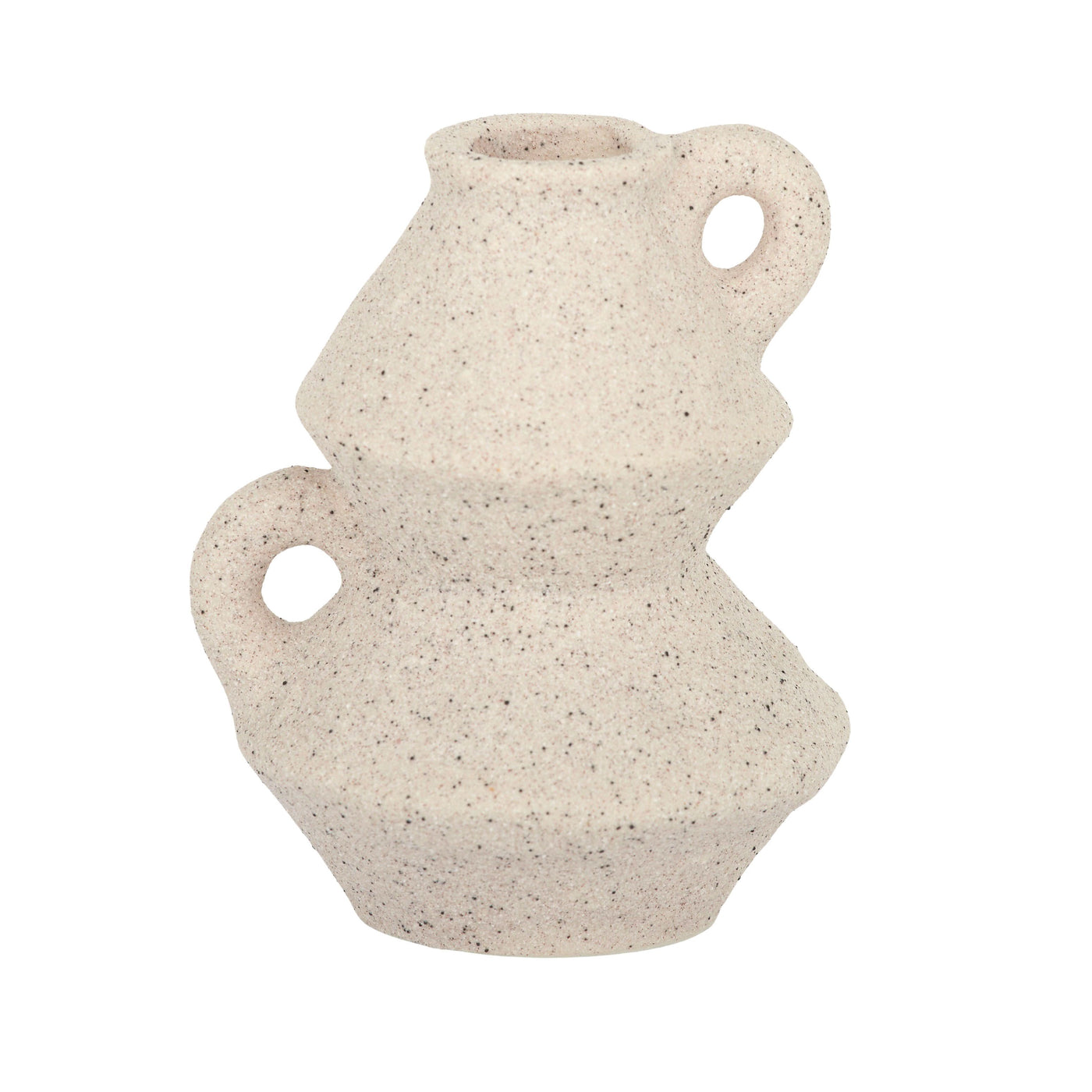 Anu Ceramic Candle Holder 9x9x12cm Taupe