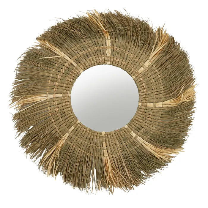 Alika Seagrass Mirror 80cm Natural/White