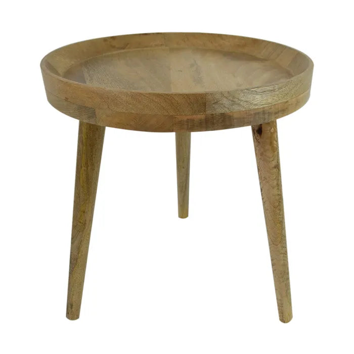 39.5x29.5x44.5cm Wood 3 Leg Side Table