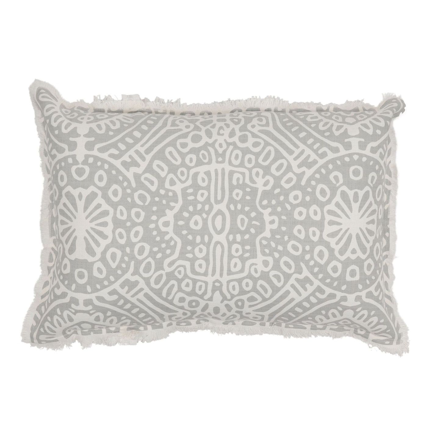 Baroque Cotton Cushion 40x60cm Grey