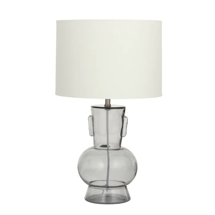 Bergen Glass Table Lamp 30x50cm Grey