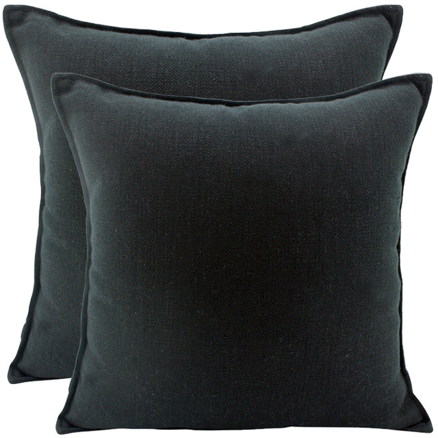 Linen Black Cushion 45x45cm