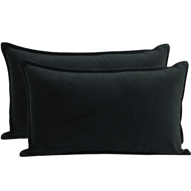 Velvet Cushion Black 30x50cm