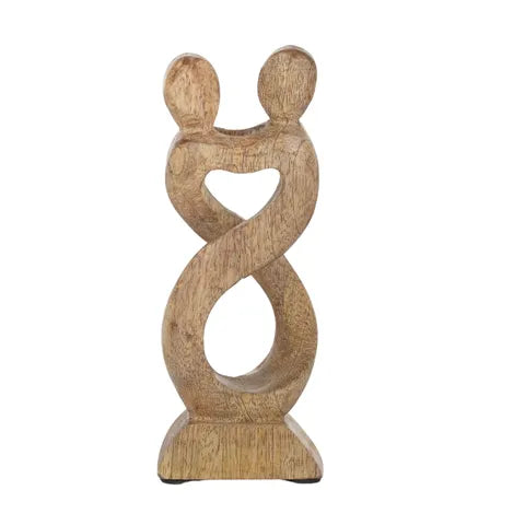 Abbraccio Wood Sculpture 8x20cm Natural