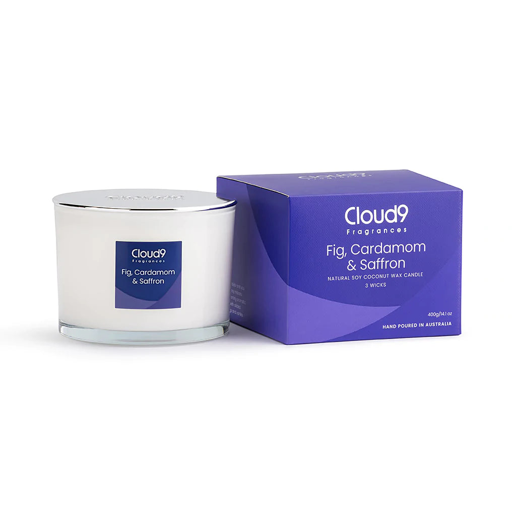 Fig, Cardamom & Saffron Candle 3 Wick 400g