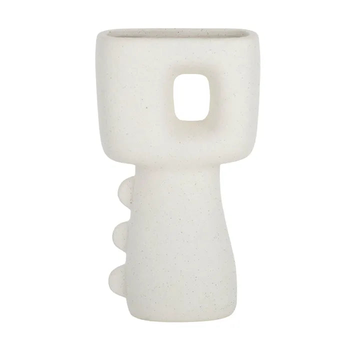 Nolan Ceramic Vase 10x6x17.5cm White