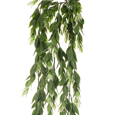 Artificial Ruscus Hanging Bush Grey White 78cml