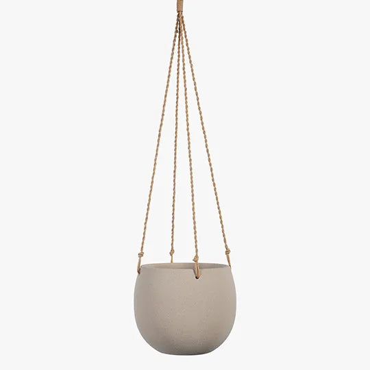 Pot Flo Hanging Taupe / Grey 15cmh x 18cmd