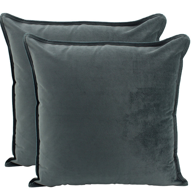 Velvet Cushion Smoke 45x45cm
