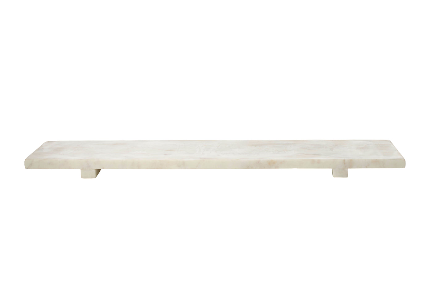 Facile Marble Footed Tray 20x70cm White