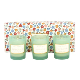 Rue Set of 3 5% Scented Candle Green