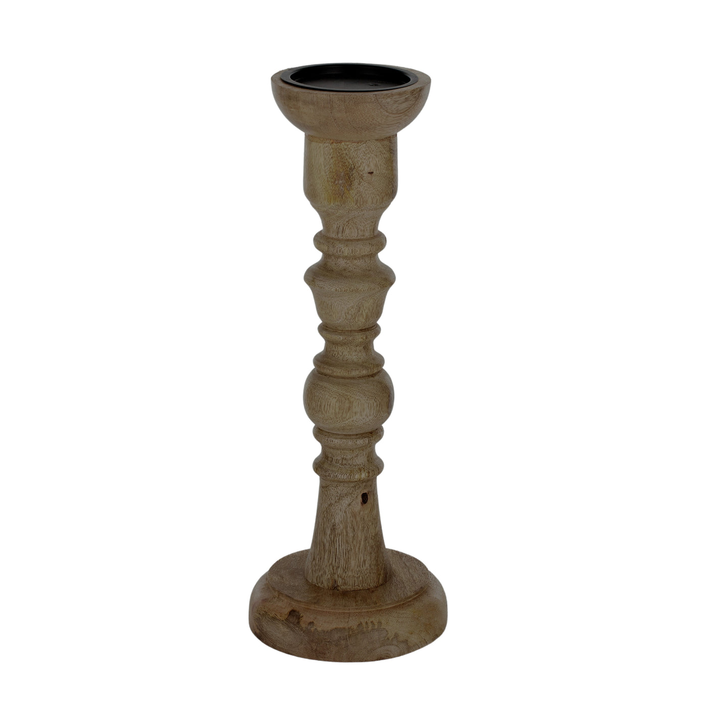 Kiele Wood Candle Holder 14x38cm