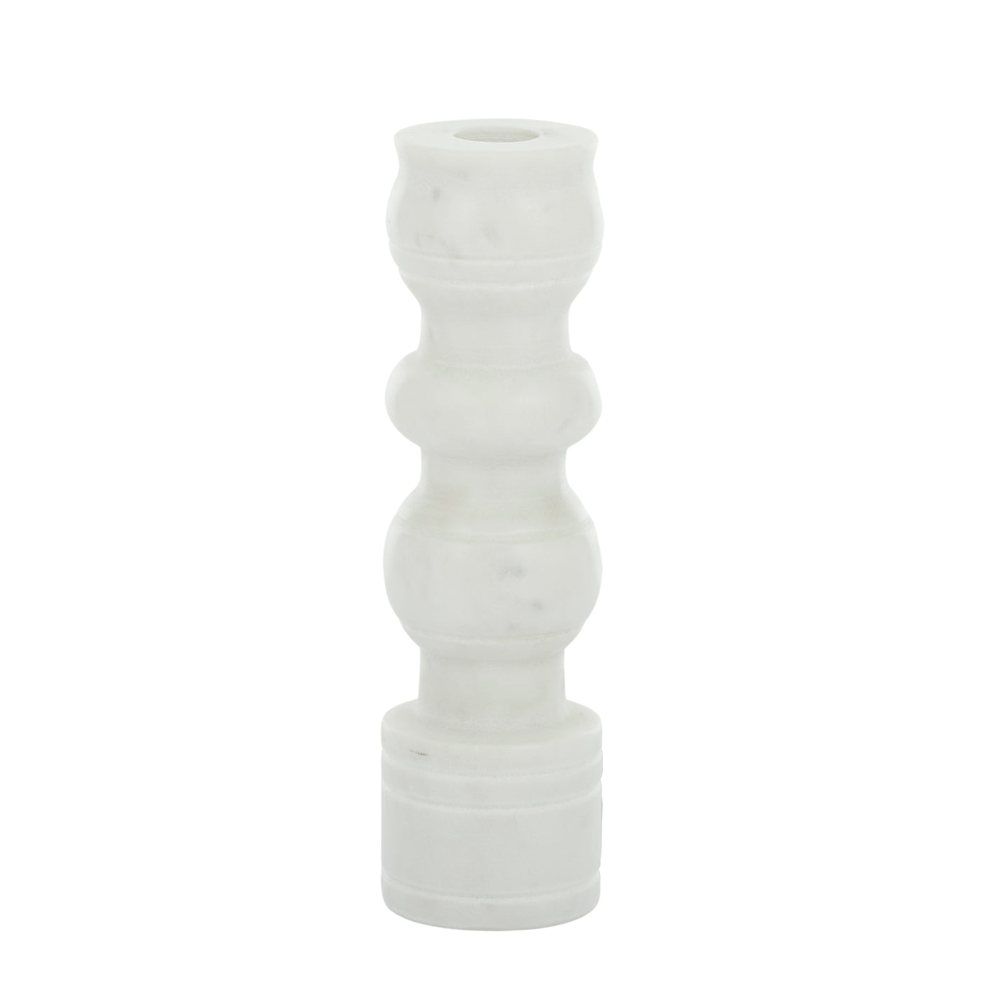 Roma Marble Candleholder 6x20cm White