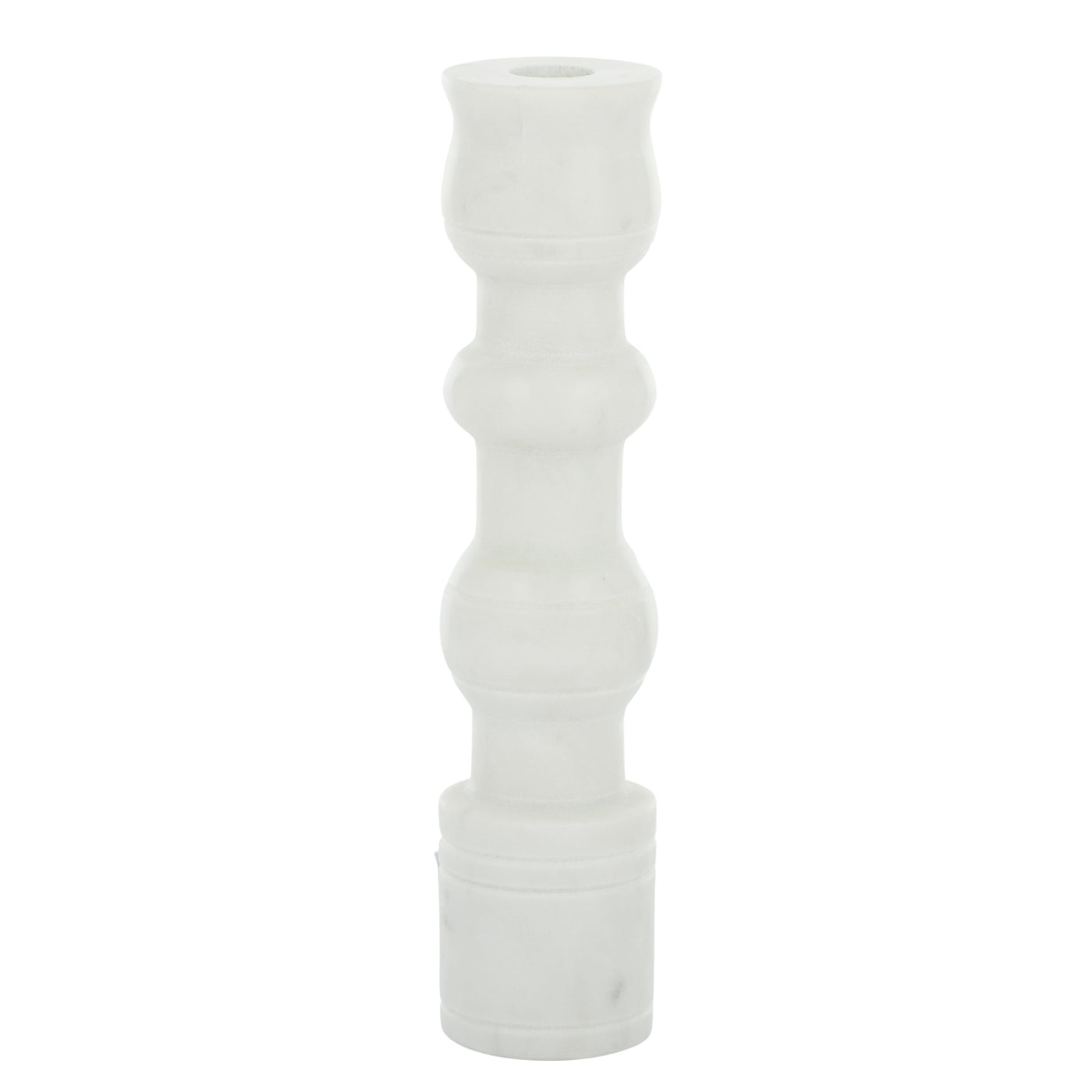 Roma Marble Candleholder 6x25cm White