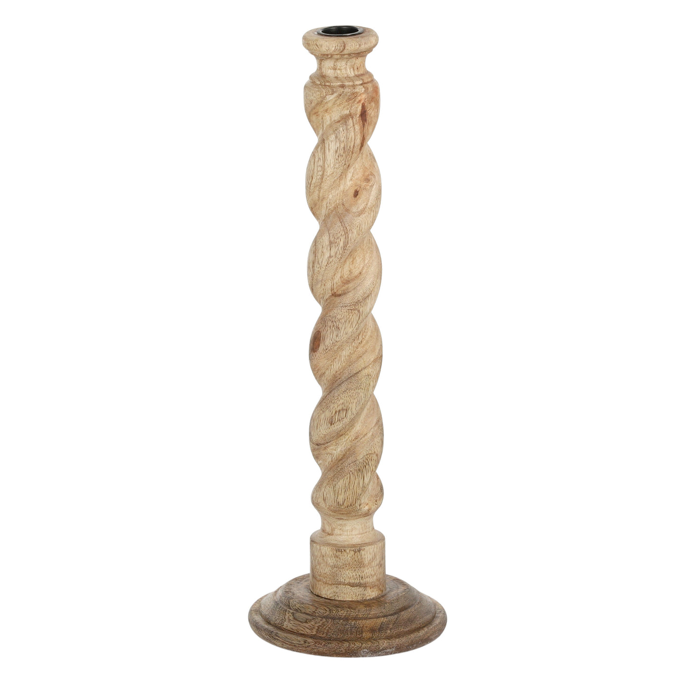 Contorta Wood Candleholder 10x38cm