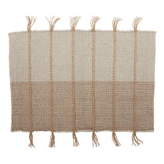 Chester Cotton Placemat 35x48cm Taupe/Wh