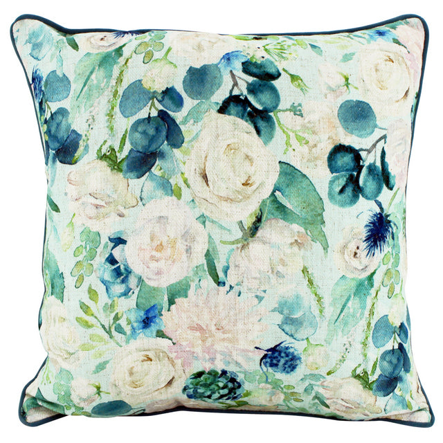 Wildflowers on Blue Cushion 50x50cm
