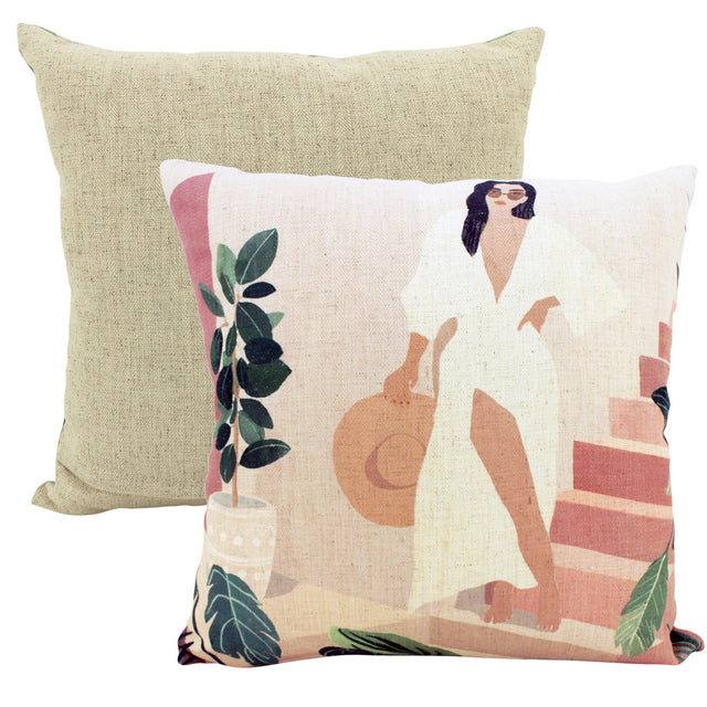 Leisure Vibes Linen Cushion 50x50