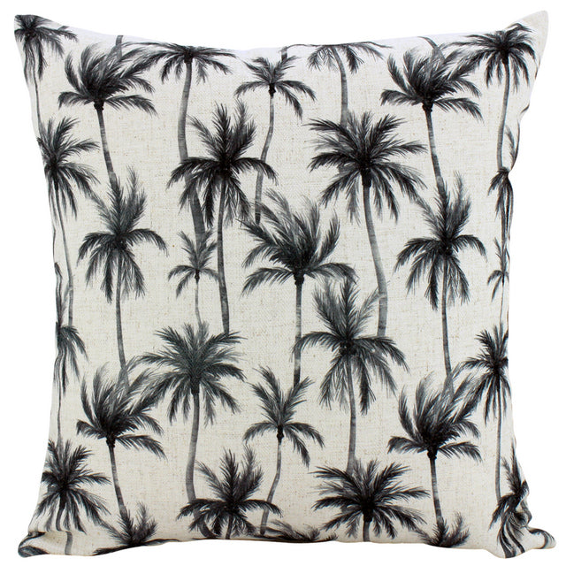 Tree-mendous Linen Cushion 50x50 Black