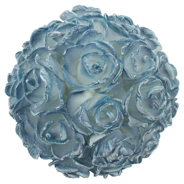 Rose Deco Ball 9cm Blue