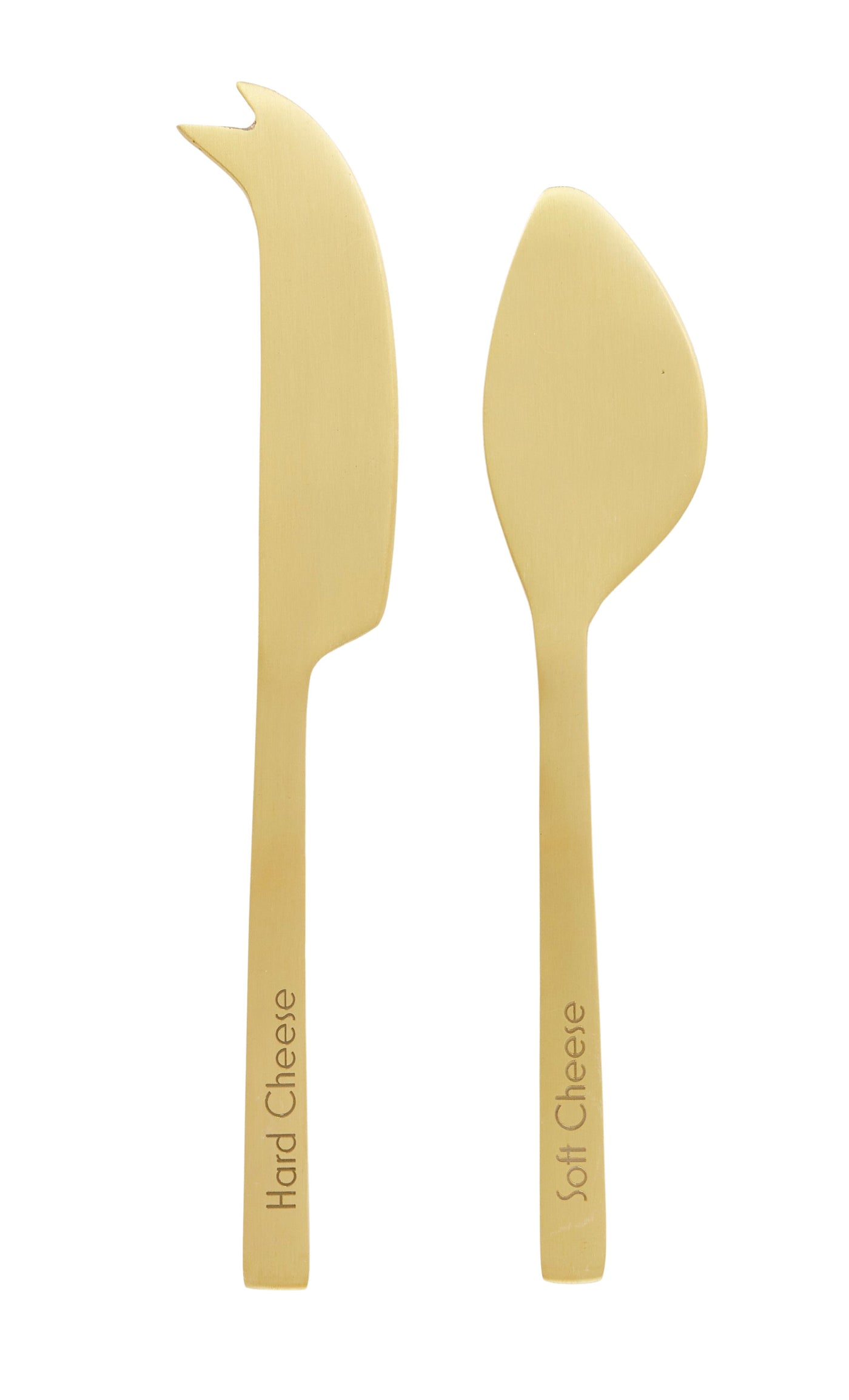 Fromage Set of 2 Brass Cheese Knives 2x19cm