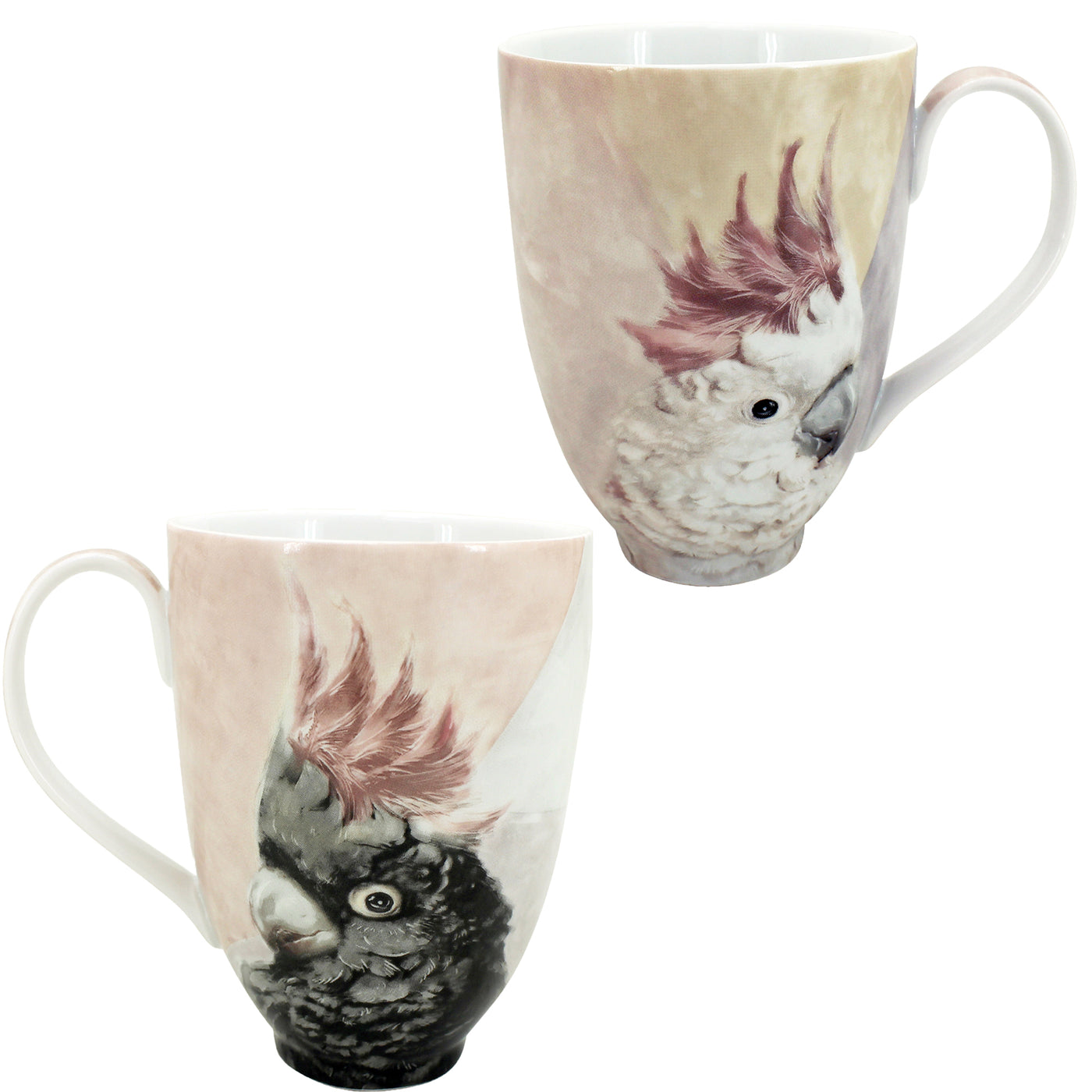 Set of 2 Cockatoo Mugs 8x10cm
