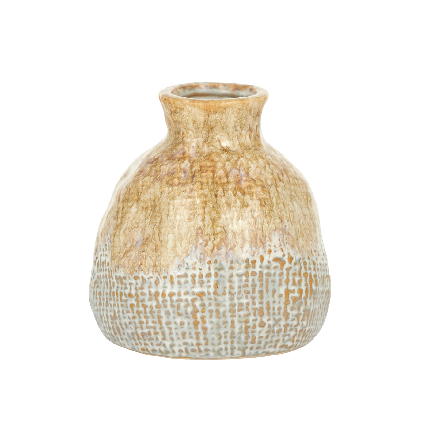 Kibi Ceramic Vase 13x13.5cm Natural/White