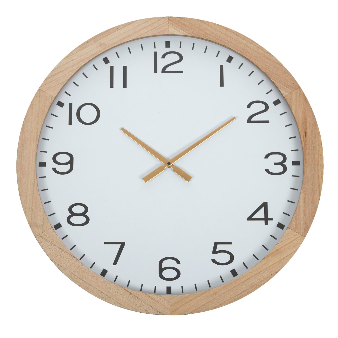 Terrance Wood Clock 70cm Natural/White