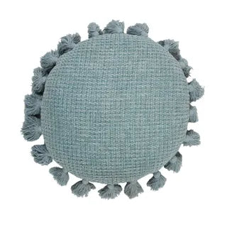 Zohra Cotton Round Cushion 45x45cm Slate