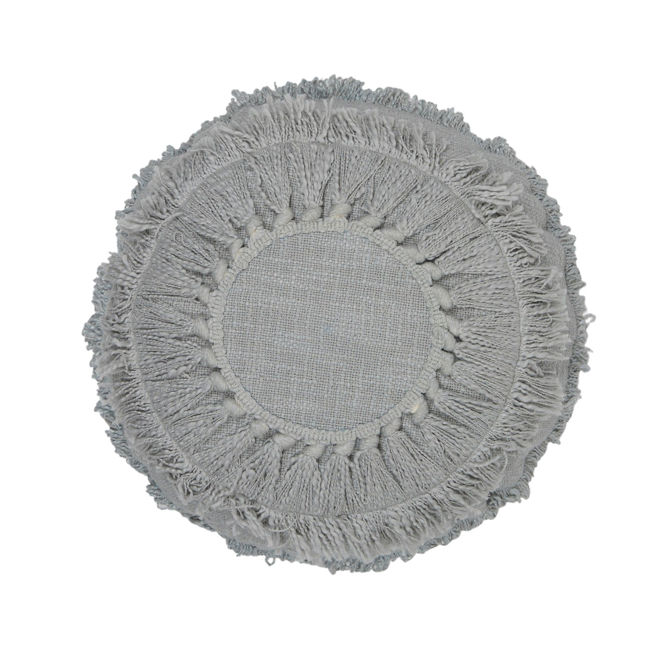 Colette Round Cotton Cushion 40cm Grey