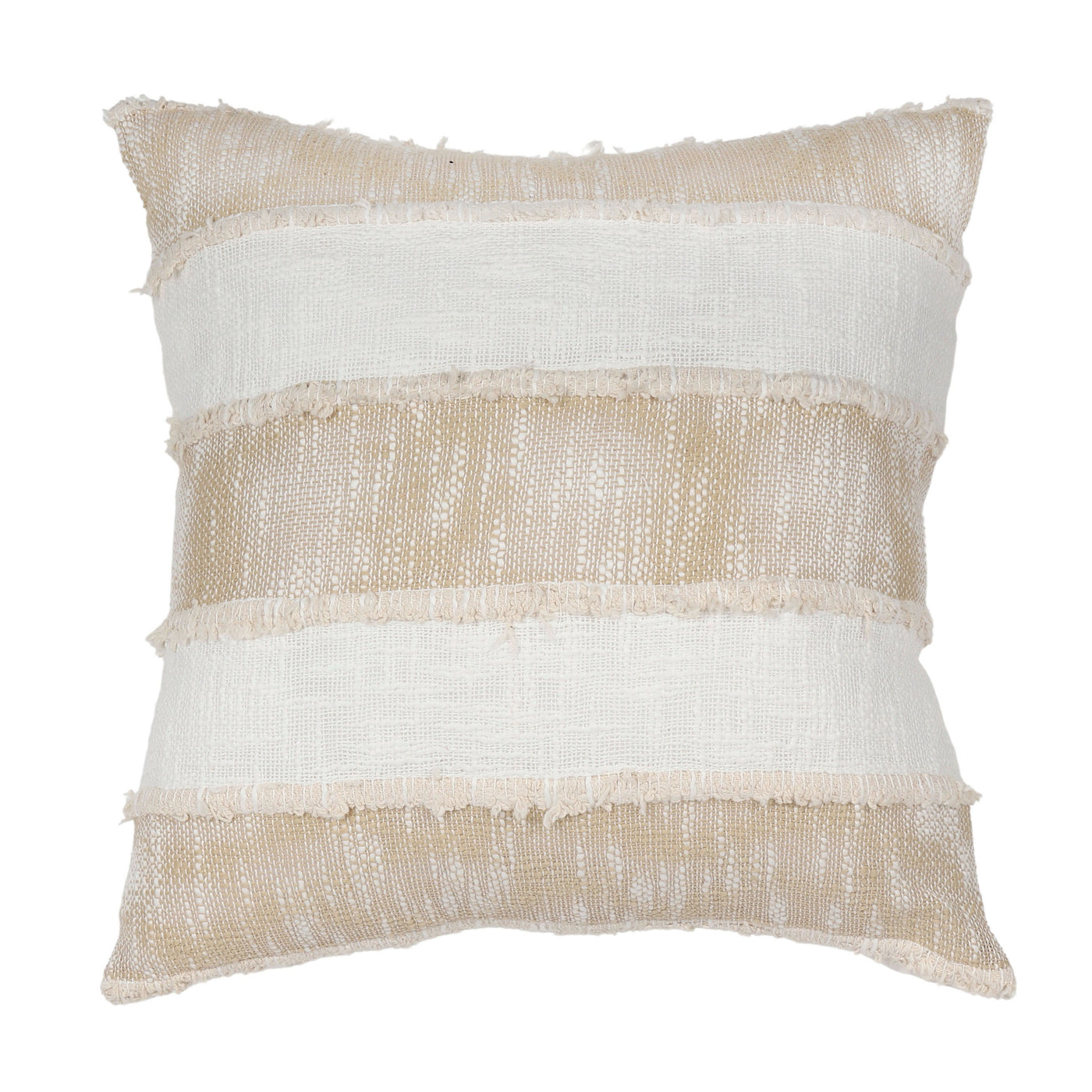 Banda Cotton Cushion 50x50cm Nude/White
