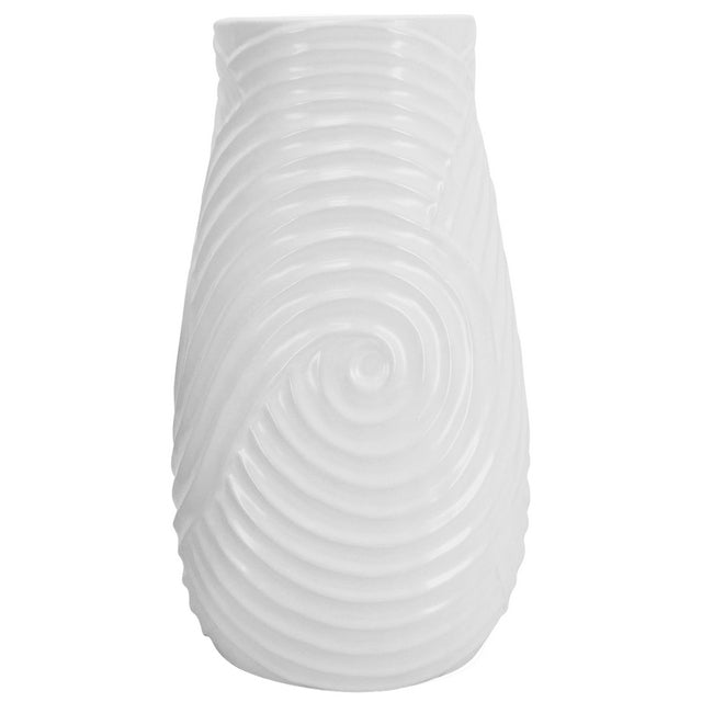 Swirling Vase 18x35 White